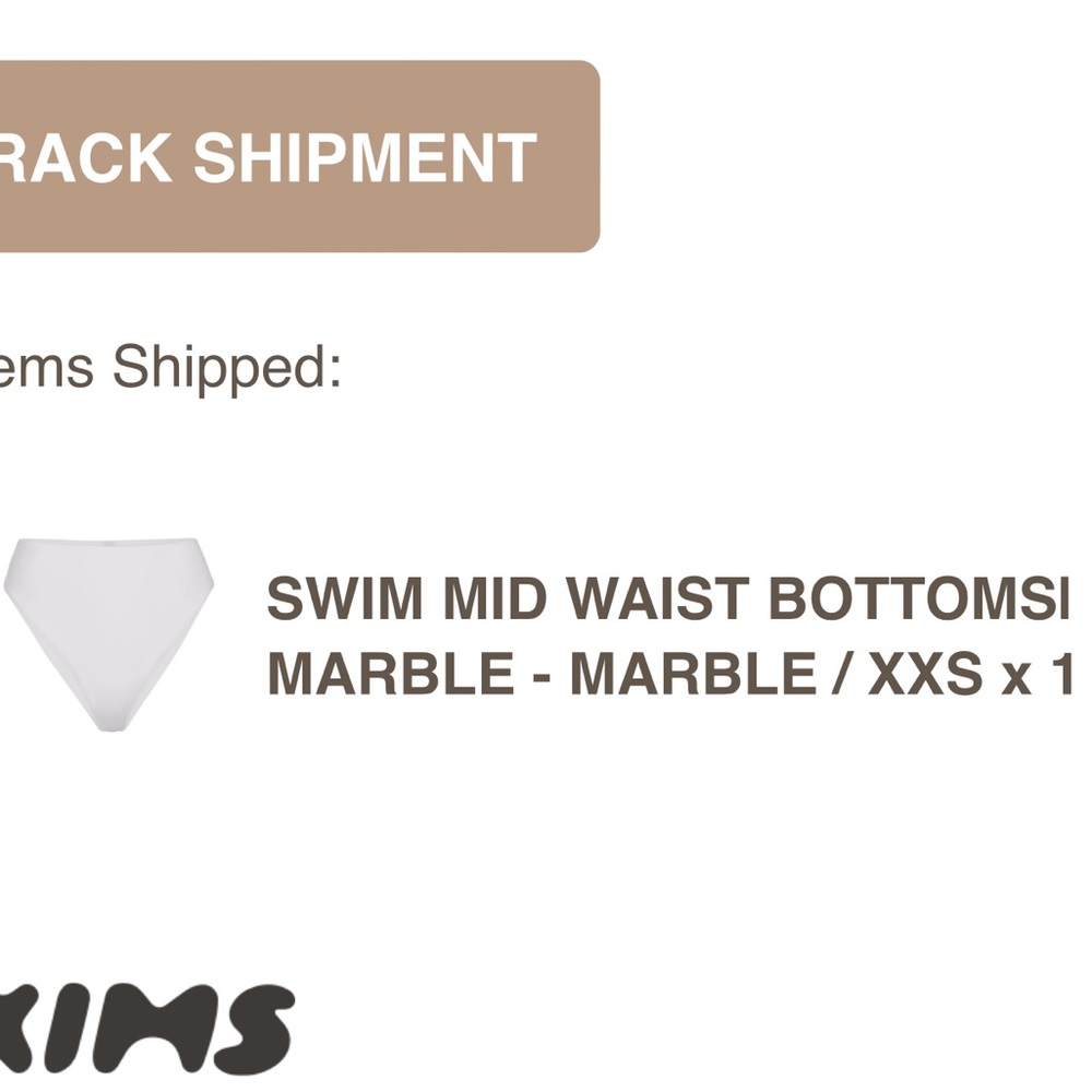 SKIMS MID WAIST BIKINI BOTTOMS - MARBLE - NWT - SOLD OUT ONLINE